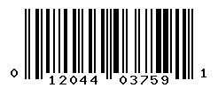 UPC barcode number 012044037591