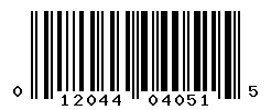 UPC barcode number 012044040515