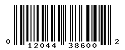 UPC barcode number 012044386002