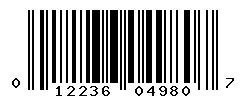 upc 012236049807 barcode image