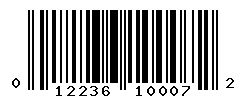 upc 012236100072 barcode image