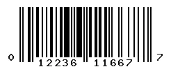 UPC barcode 012236116677