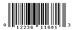 UPC barcode number 012236116813