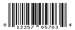 UPC barcode number 012257057034