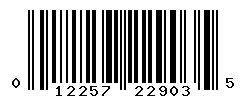 UPC barcode number 012257229035