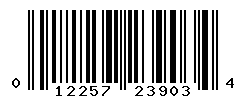 UPC barcode number 012257239034