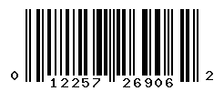 upc 012257269062 barcode image