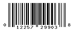 upc 012257299038 barcode image