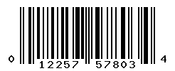 UPC barcode number 012257578034