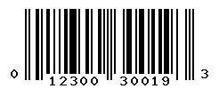 UPC barcode number 012300300193