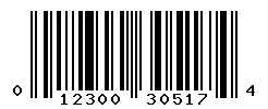 UPC barcode number 012300305174