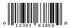 UPC barcode number 012301638509