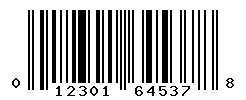 upc 012301645378 barcode image