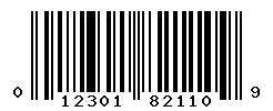 upc 012301821109 barcode image