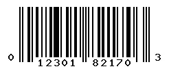 UPC barcode 012301821703