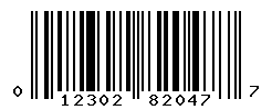 upc 012302820477 barcode image