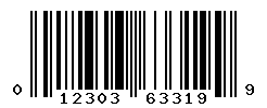 UPC barcode number 012303633199