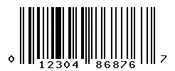 UPC barcode 012304868767