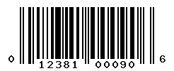 UPC barcode number 012381000906