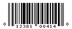 UPC barcode number 012381004140