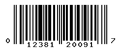 UPC barcode number 012381200917