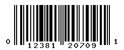 UPC barcode number 012381207091