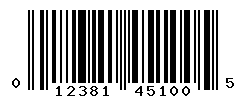 UPC barcode number 012381451005