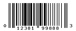UPC barcode number 012381998883