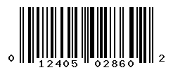 UPC barcode number 012405028602