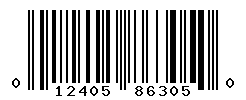 UPC barcode number 012405863050