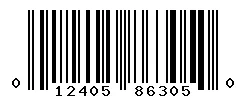 UPC barcode 012405863050