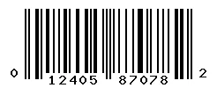 UPC 012405870782 barcode image