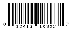 UPC barcode number 012413108037