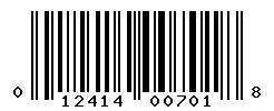 012414007018 barcode