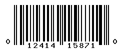 UPC 012414158710 barcode image