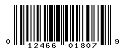 UPC barcode number 012466018079