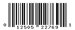 UPC barcode number 012505227691