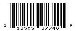 UPC barcode number 012505277405