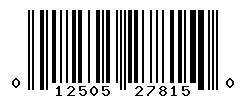 UPC barcode 012505278150