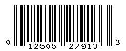 UPC barcode number 012505279133