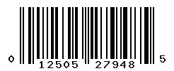 UPC barcode number 012505279485