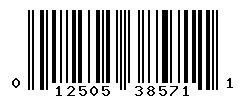 UPC barcode number 012505385711