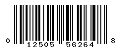 UPC barcode number 012505562648