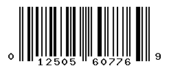 UPC barcode number 012505607769