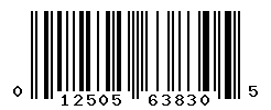 UPC barcode number 012505638305