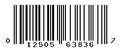 UPC barcode number 012505638367