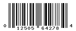 UPC barcode number 012505642784