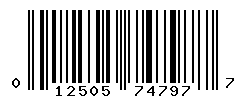 UPC barcode number 012505747977