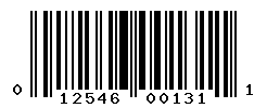 UPC barcode number 012546001311