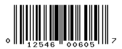 UPC barcode number 012546006057